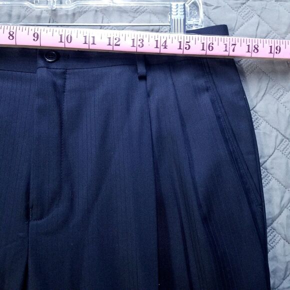 Blackberrys Dress Pants Mens 36x34 Black Flat Front Straight Relaxed Dark Wash - Picture 3 of 12